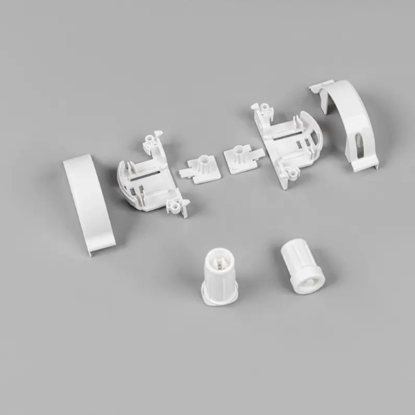 What are the main parts of the roller blind components?